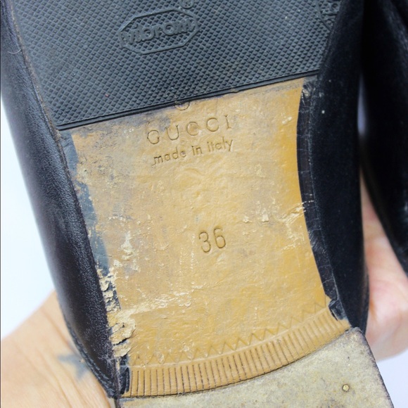 GUCCI Princetown Leather Horsebit Loafers Mules - Picture 11 of 12